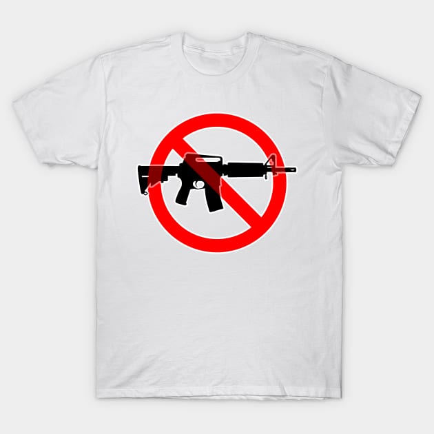 Ban Assault Weapons - Circle Slash T-Shirt by CH3Media